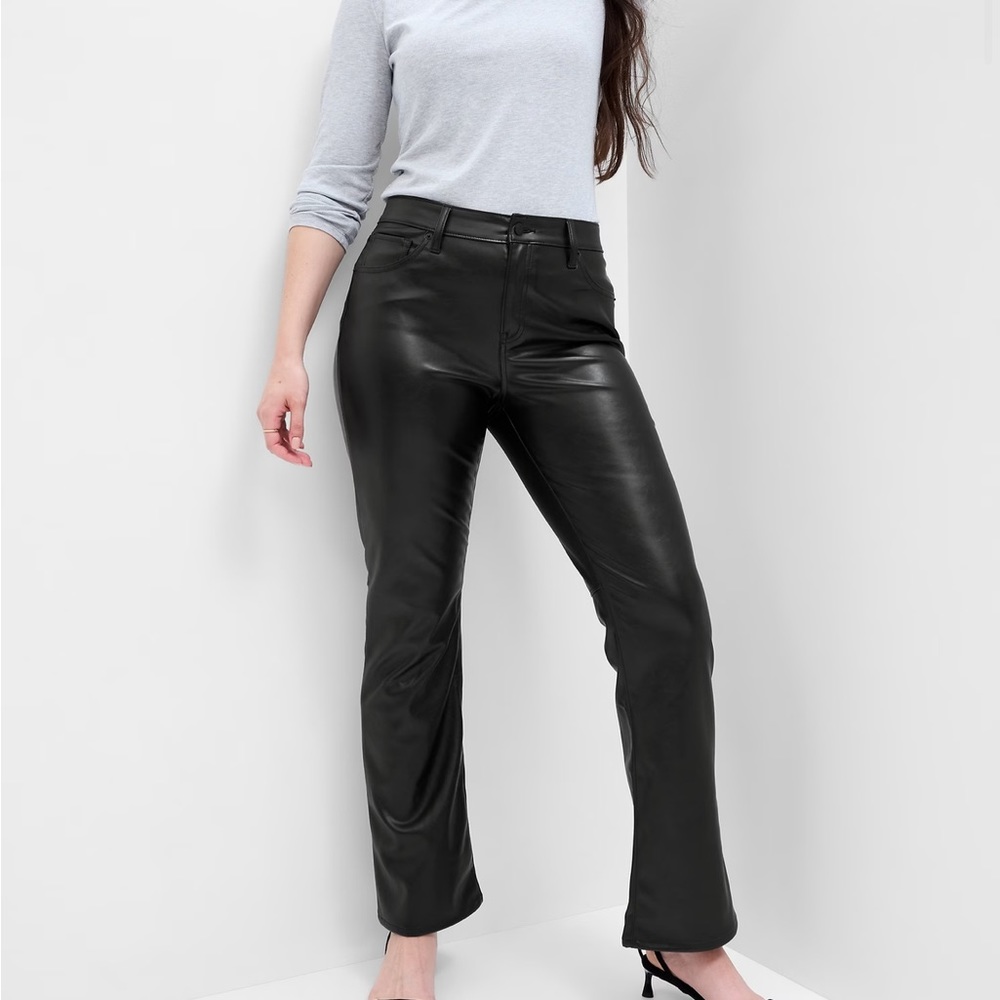 Mid rise Gap Vegan Leather Pants